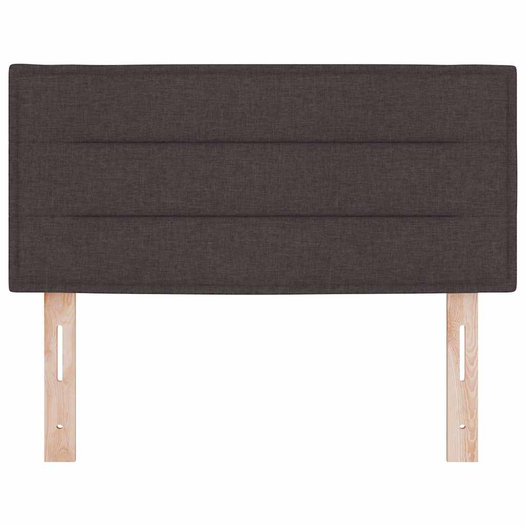 LED Kopfteil mit LED-Lichtleisten Dunkelbraun 90 cm Stoff