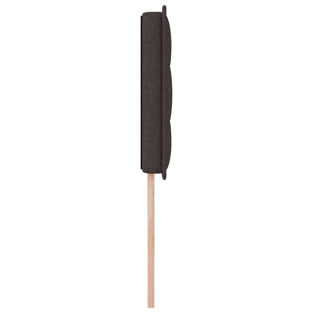 LED Kopfteil mit LED-Lichtleisten Dunkelbraun 90 cm Stoff