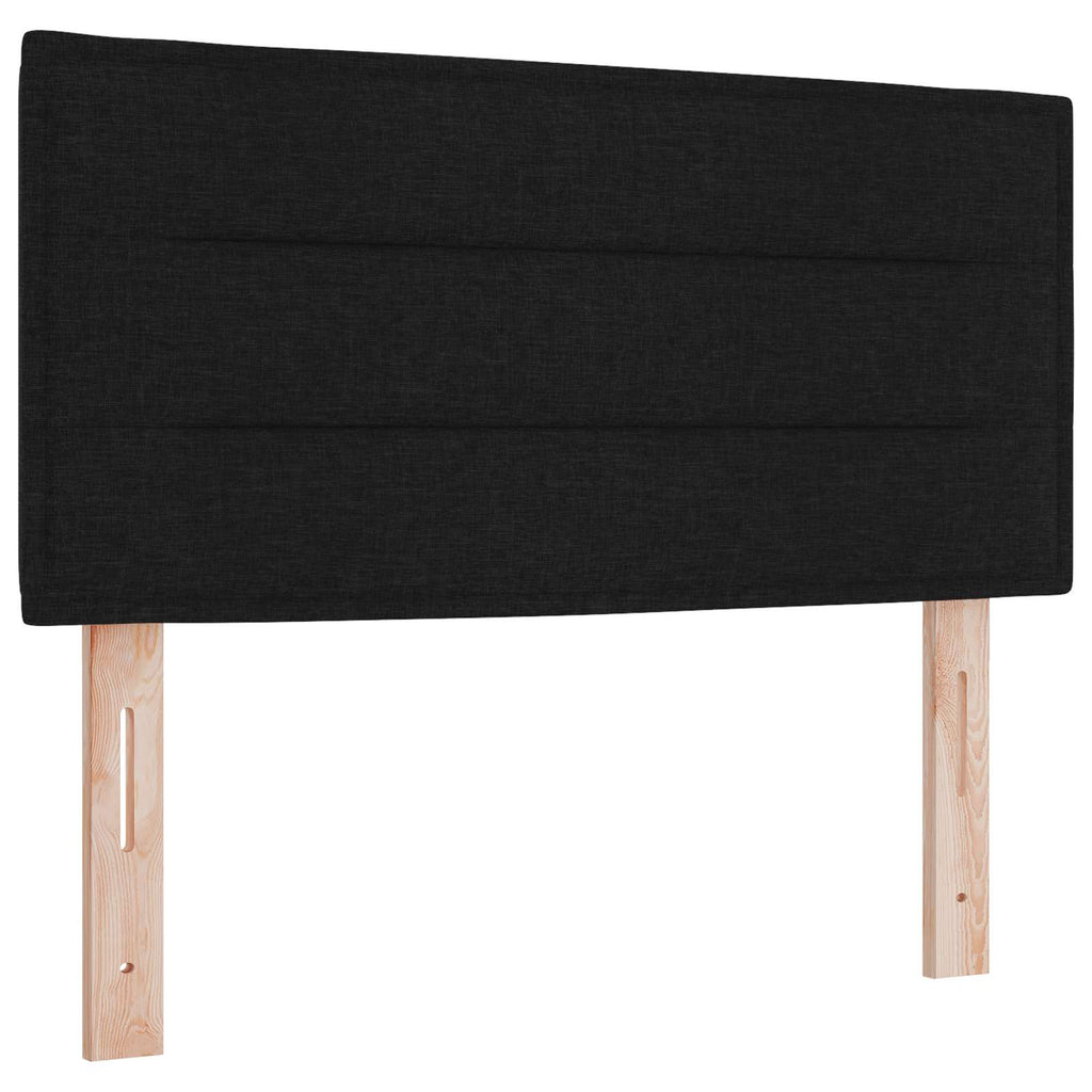 LED Kopfteil mit LED-Lichtleisten Schwarz 100 cm Stoff