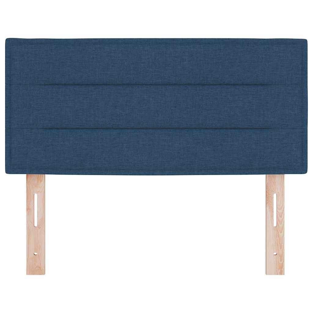 LED Kopfteil mit LED-Lichtleisten Blau 100 cm Stoff