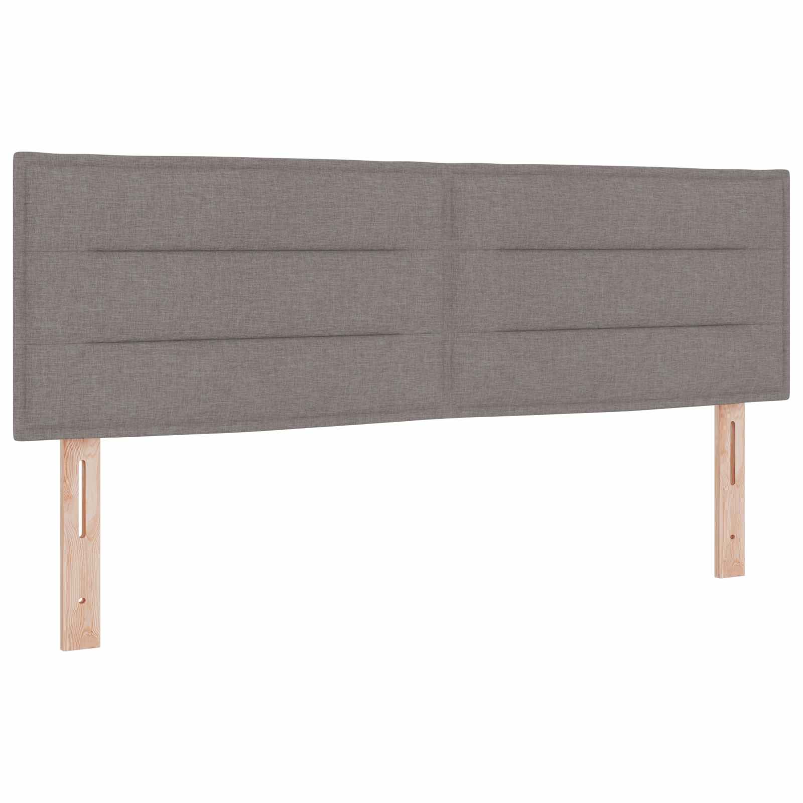 LED Kopfteil mit LED-Lichtleisten Taupe 144 cm Stoff