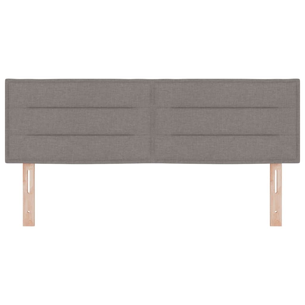 LED Kopfteil mit LED-Lichtleisten Taupe 144 cm Stoff