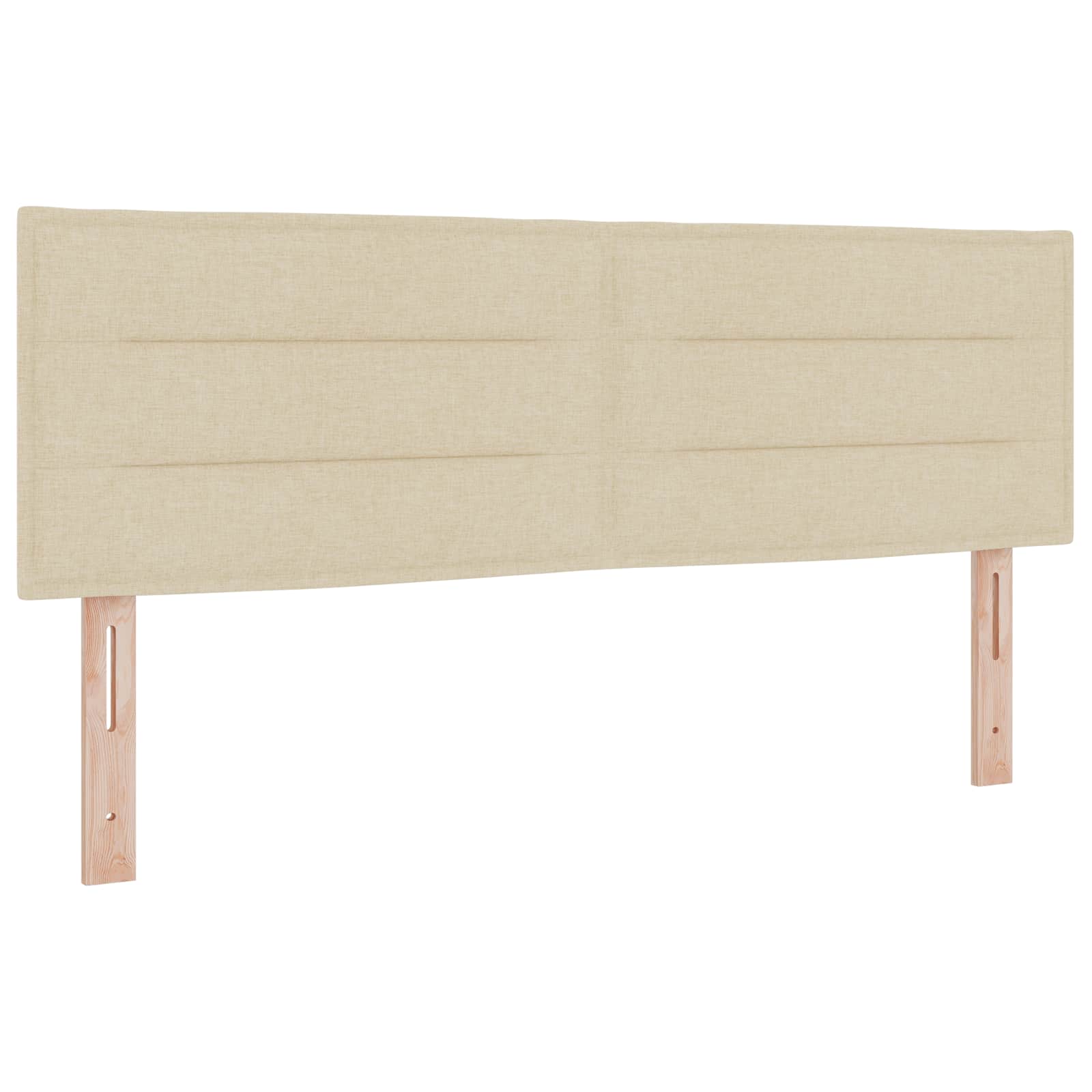 LED Kopfteil mit LED-Lichtleisten Creme 144 cm Stoff