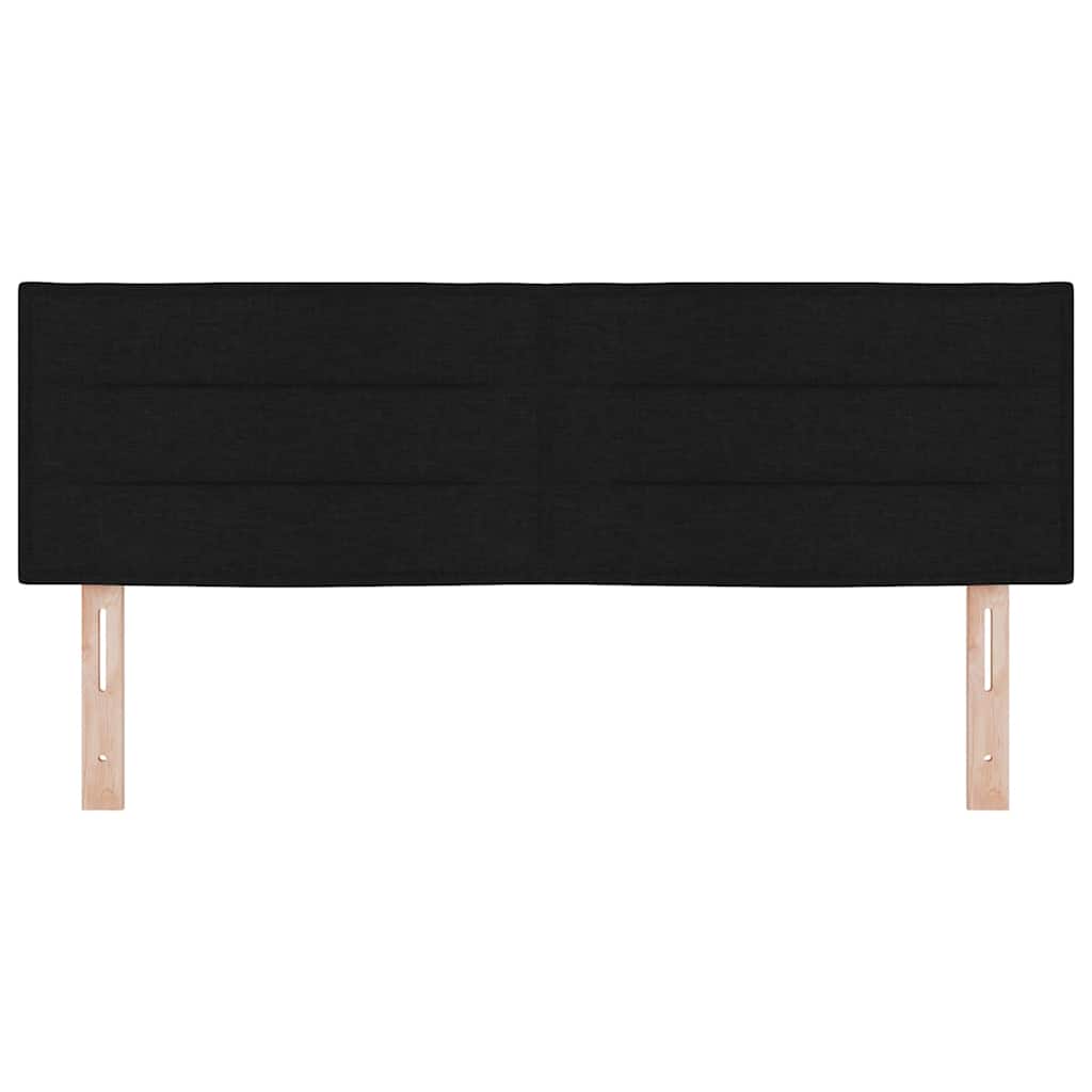 LED Kopfteil mit LED-Lichtleisten Schwarz 160 cm Stoff