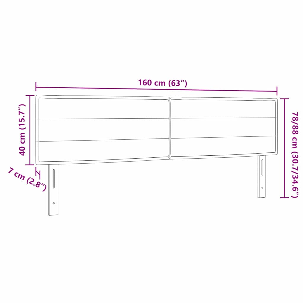 LED Kopfteil mit LED-Lichtleisten Schwarz 160 cm Stoff