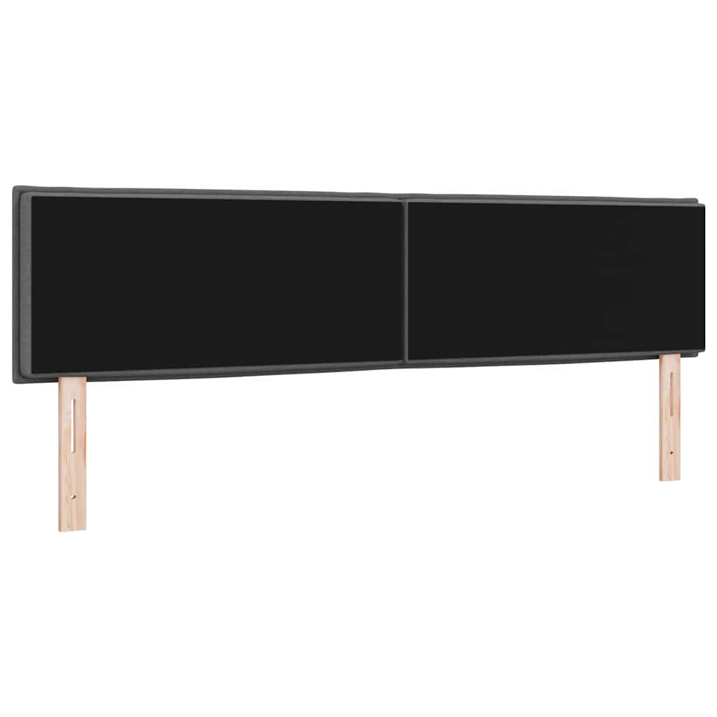 LED Kopfteil mit LED-Lichtleisten Dunkelgrau 180 cm Stoff