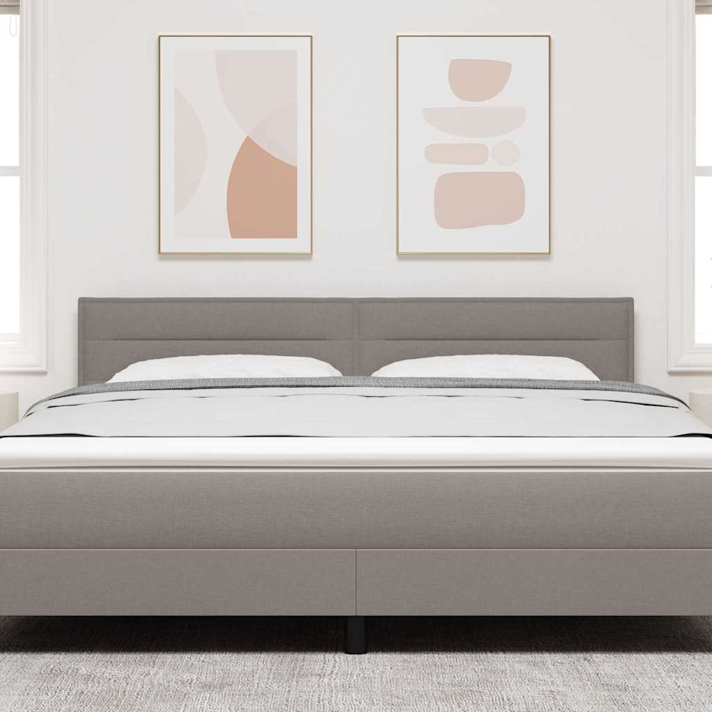 LED Kopfteil mit LED-Lichtleisten Taupe 180 cm Stoff