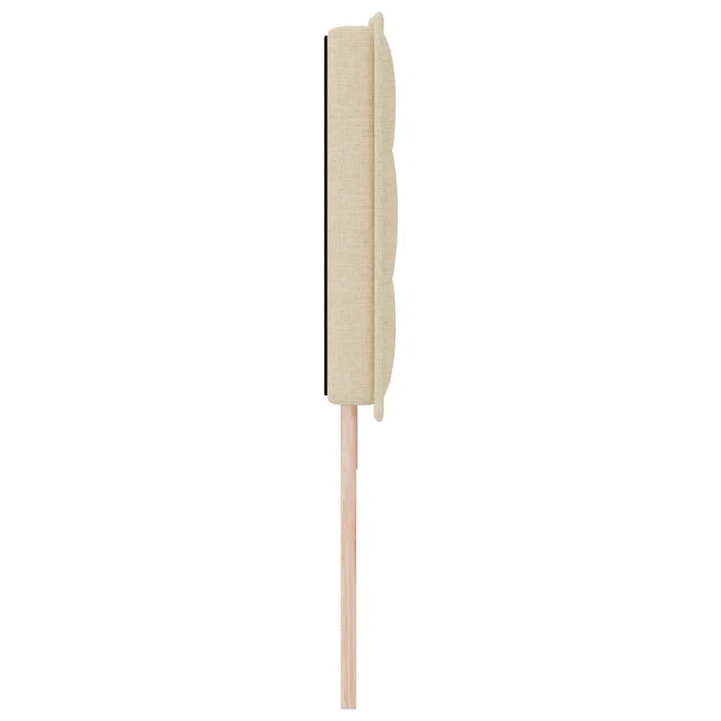LED Kopfteil mit LED-Lichtleisten Creme 180 cm Stoff