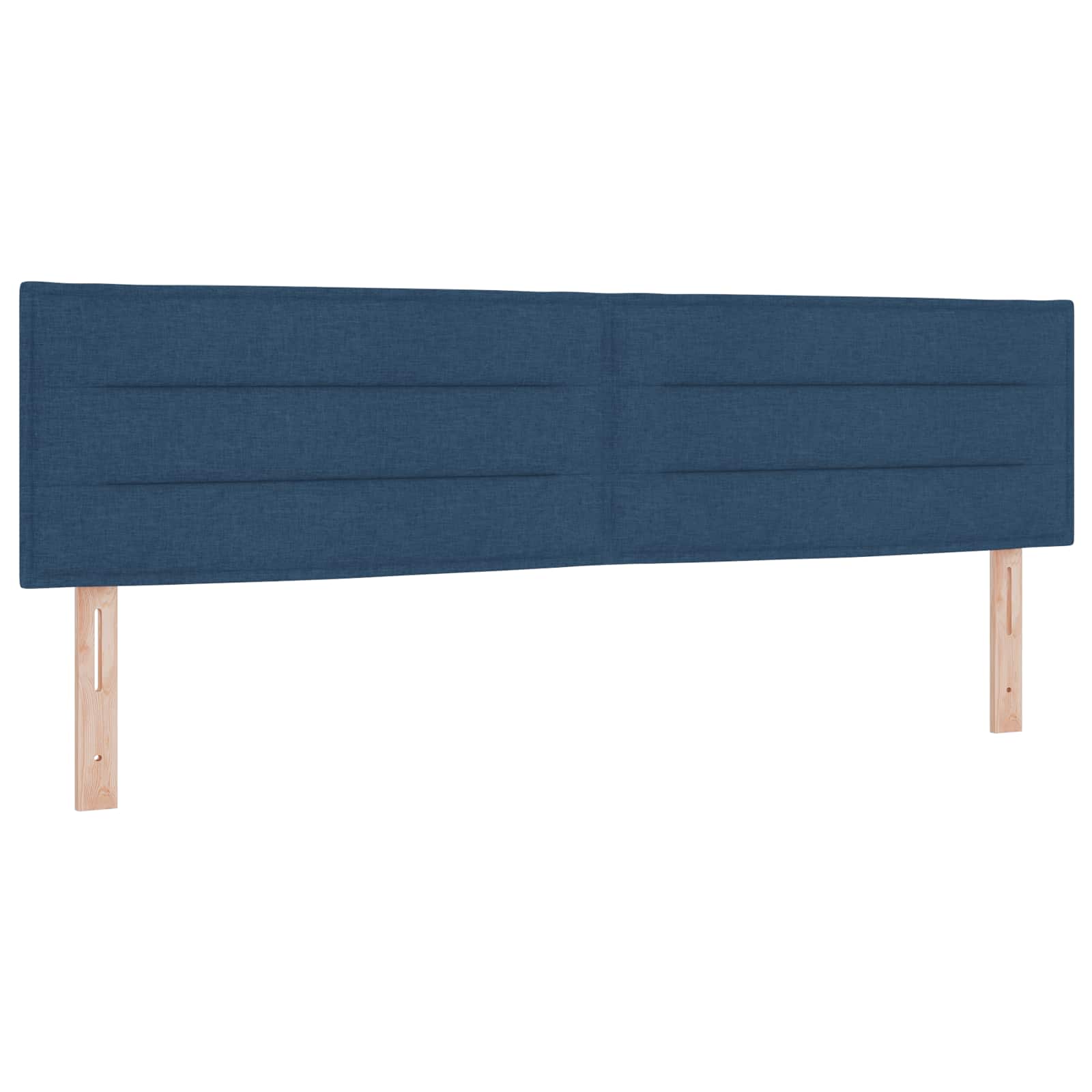 LED Kopfteil mit LED-Lichtleisten Blau 180 cm Stoff