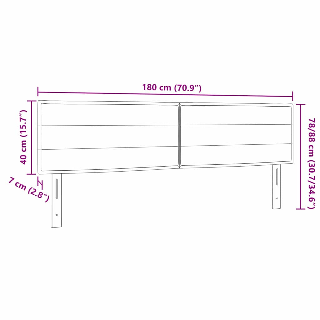 LED Kopfteil mit LED-Lichtleisten Blau 180 cm Stoff