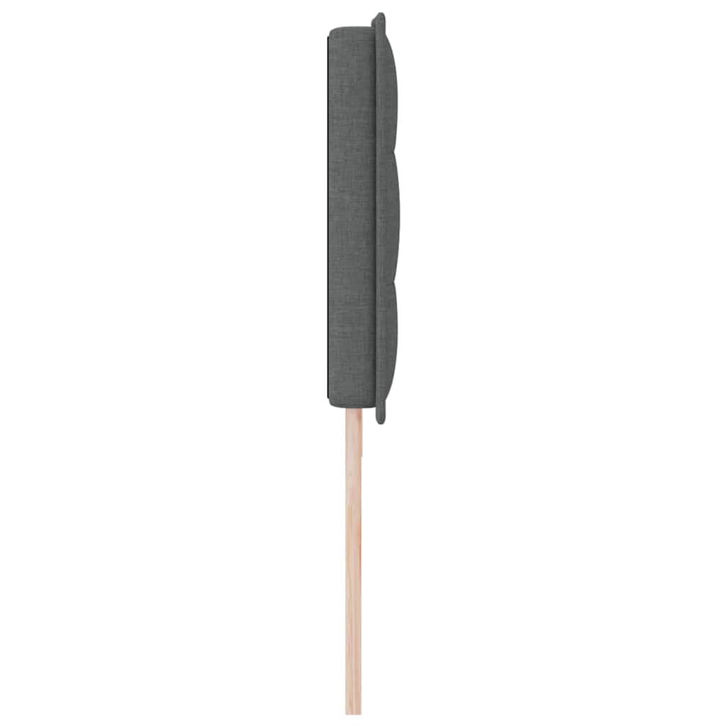 LED Kopfteil mit LED-Lichtleisten Dunkelgrau 200 cm Stoff