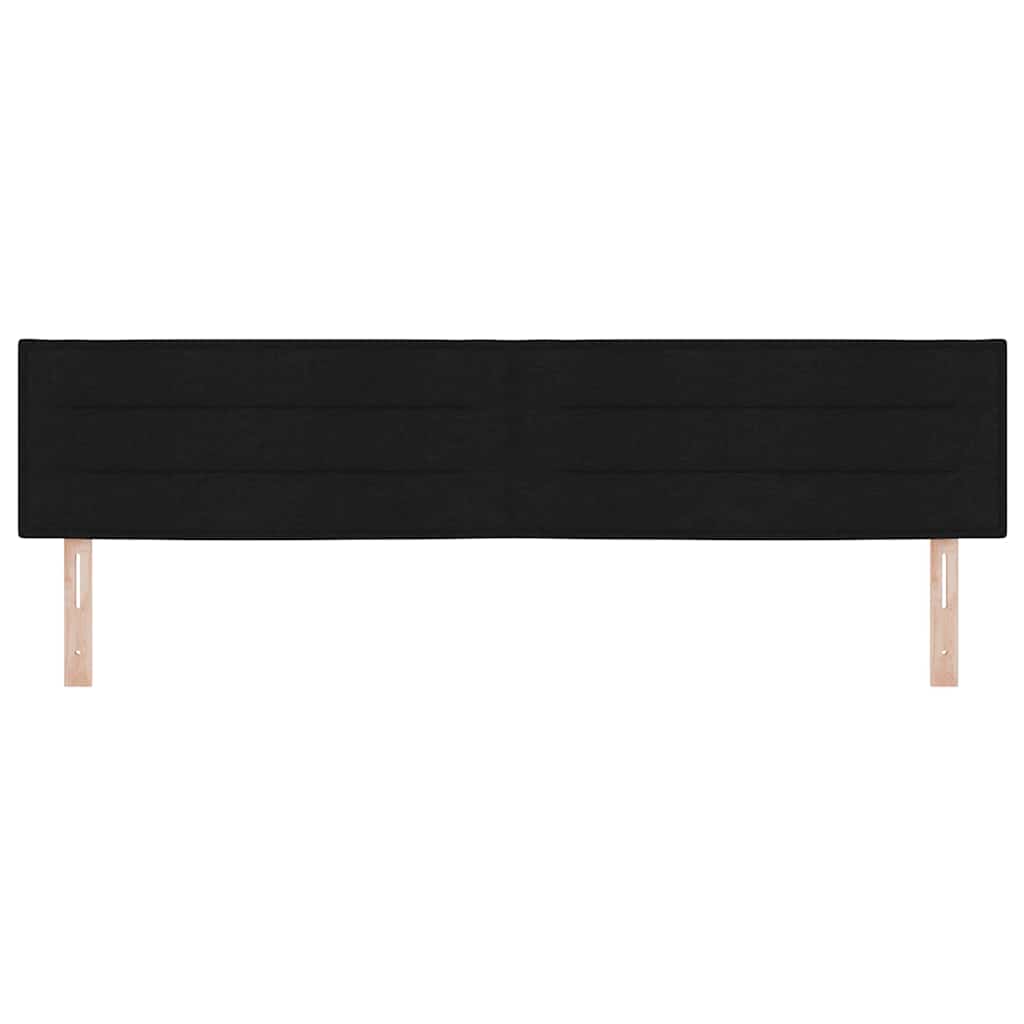 LED Kopfteil mit LED-Lichtleisten Schwarz 200 cm Stoff