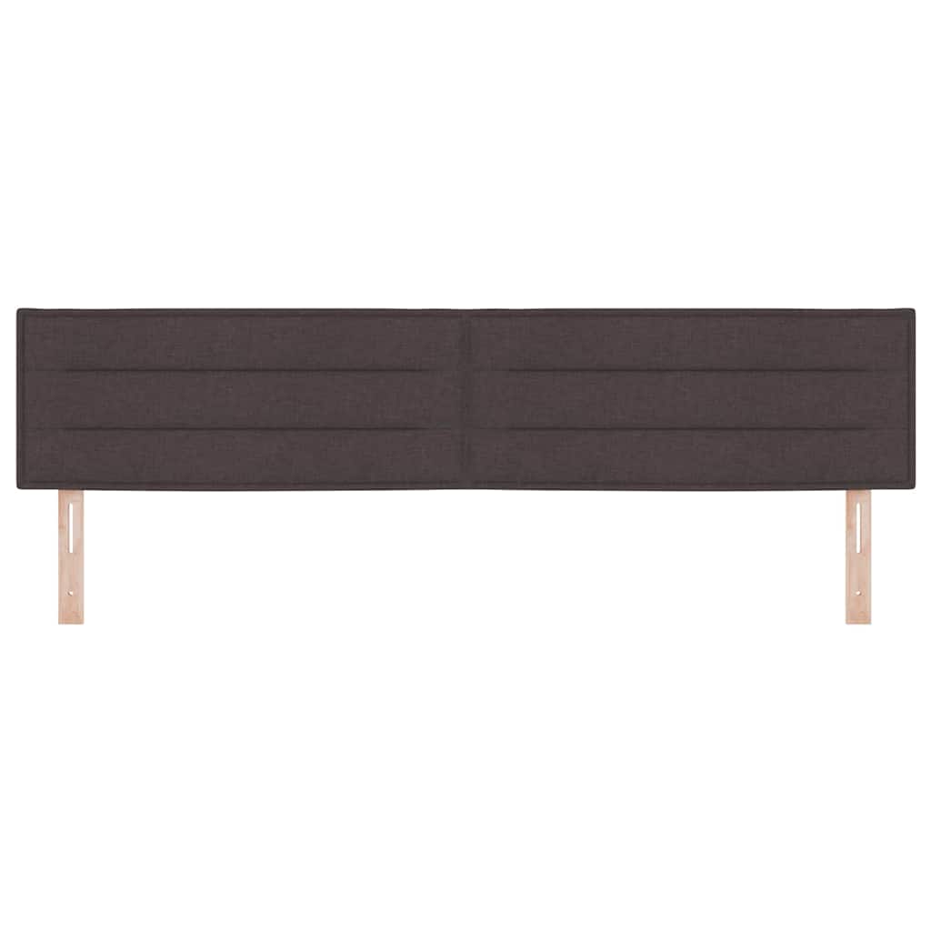 LED Kopfteil mit LED-Lichtleisten Dunkelbraun 200 cm Stoff