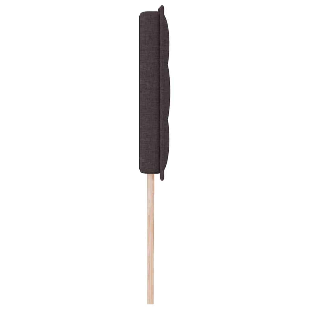 LED Kopfteil mit LED-Lichtleisten Dunkelbraun 200 cm Stoff