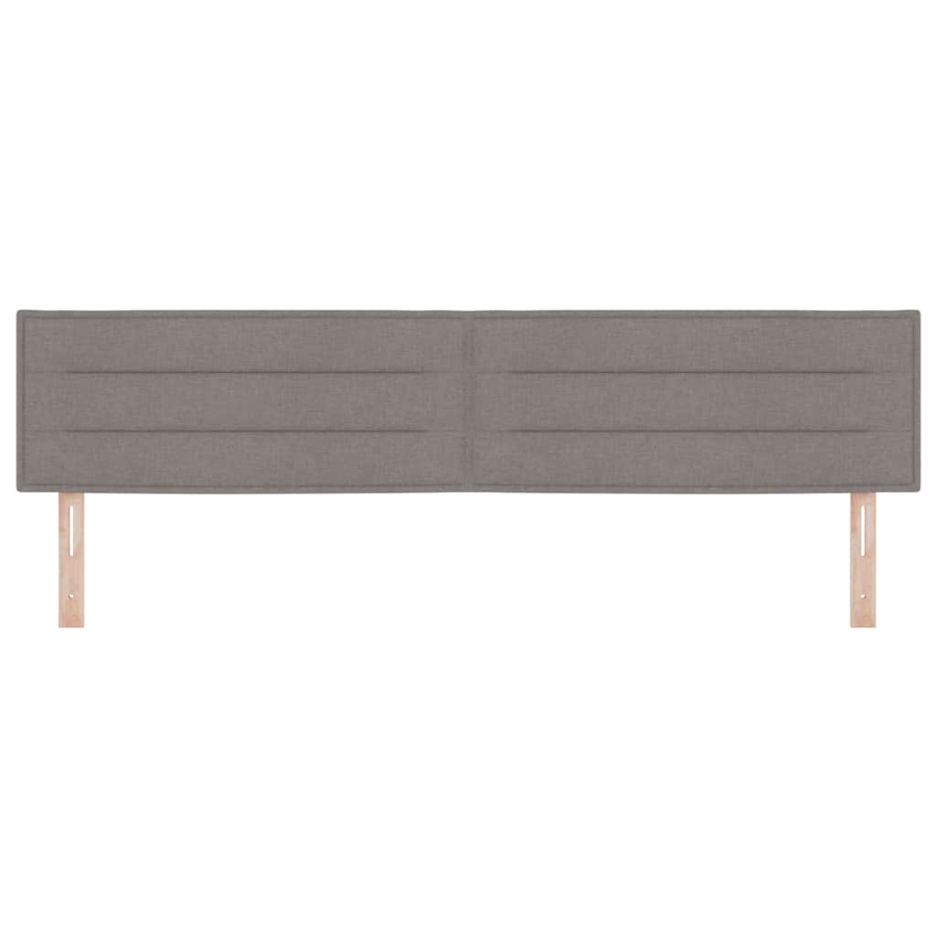 LED Kopfteil mit LED-Lichtleisten Taupe 200 cm Stoff