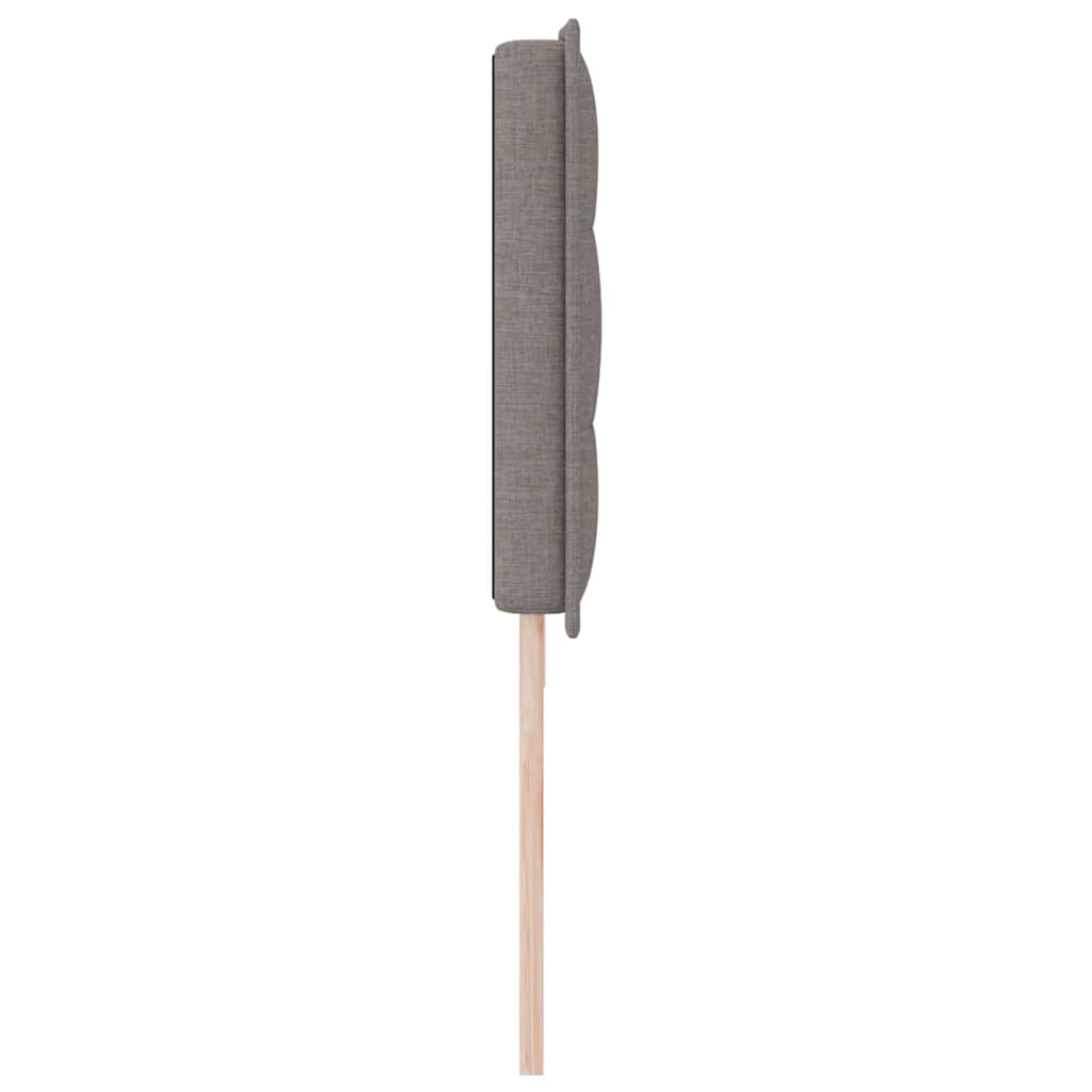 LED Kopfteil mit LED-Lichtleisten Taupe 200 cm Stoff