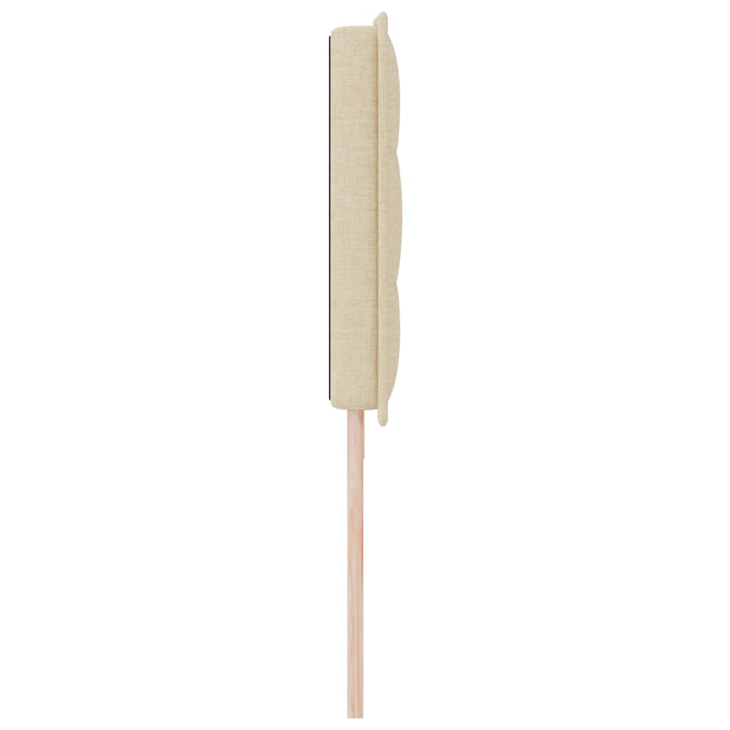 LED Kopfteil mit LED-Lichtleisten Creme 200 cm Stoff