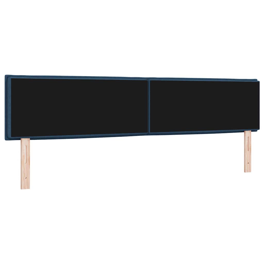 LED Kopfteil mit LED-Lichtleisten Blau 200 cm Stoff