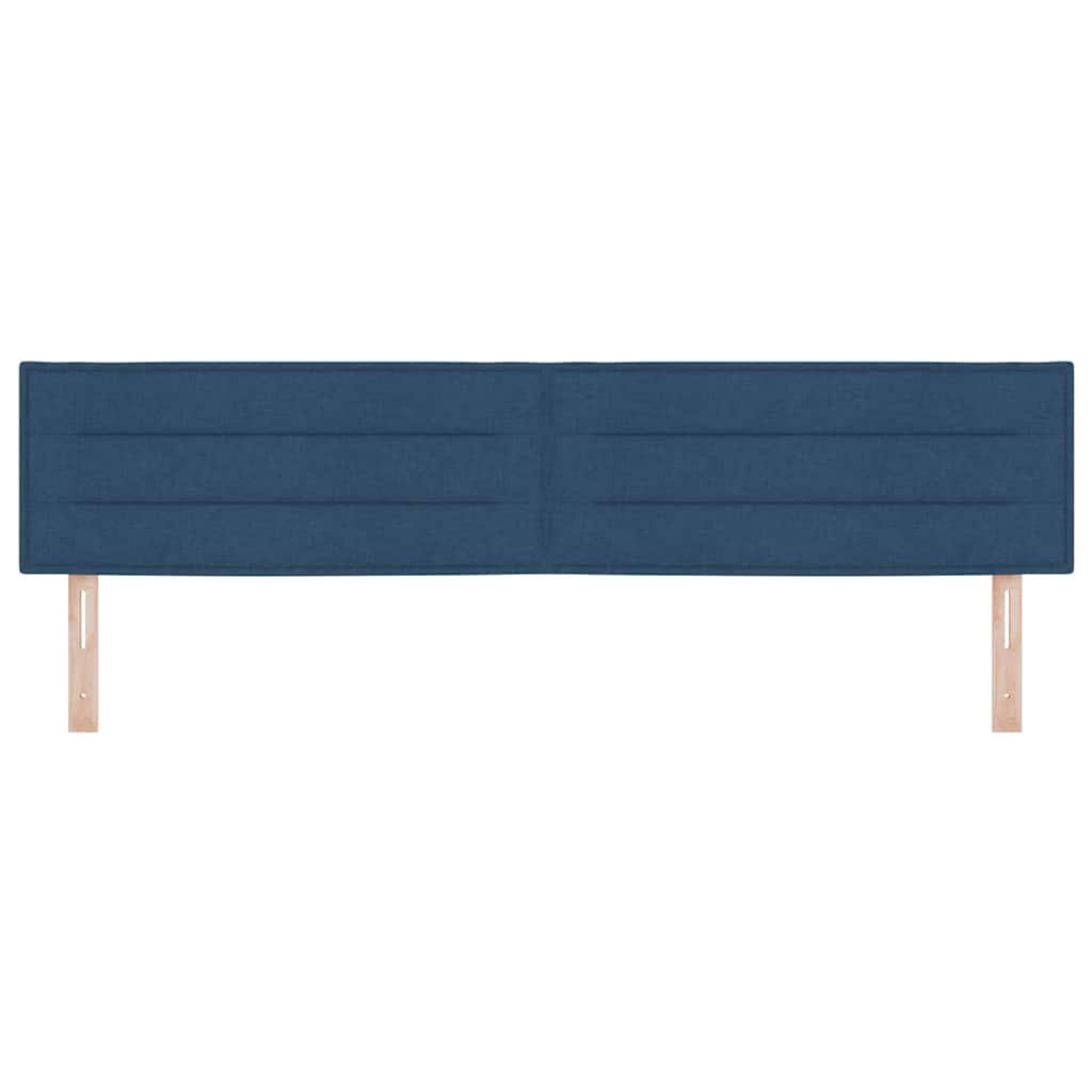 LED Kopfteil mit LED-Lichtleisten Blau 200 cm Stoff
