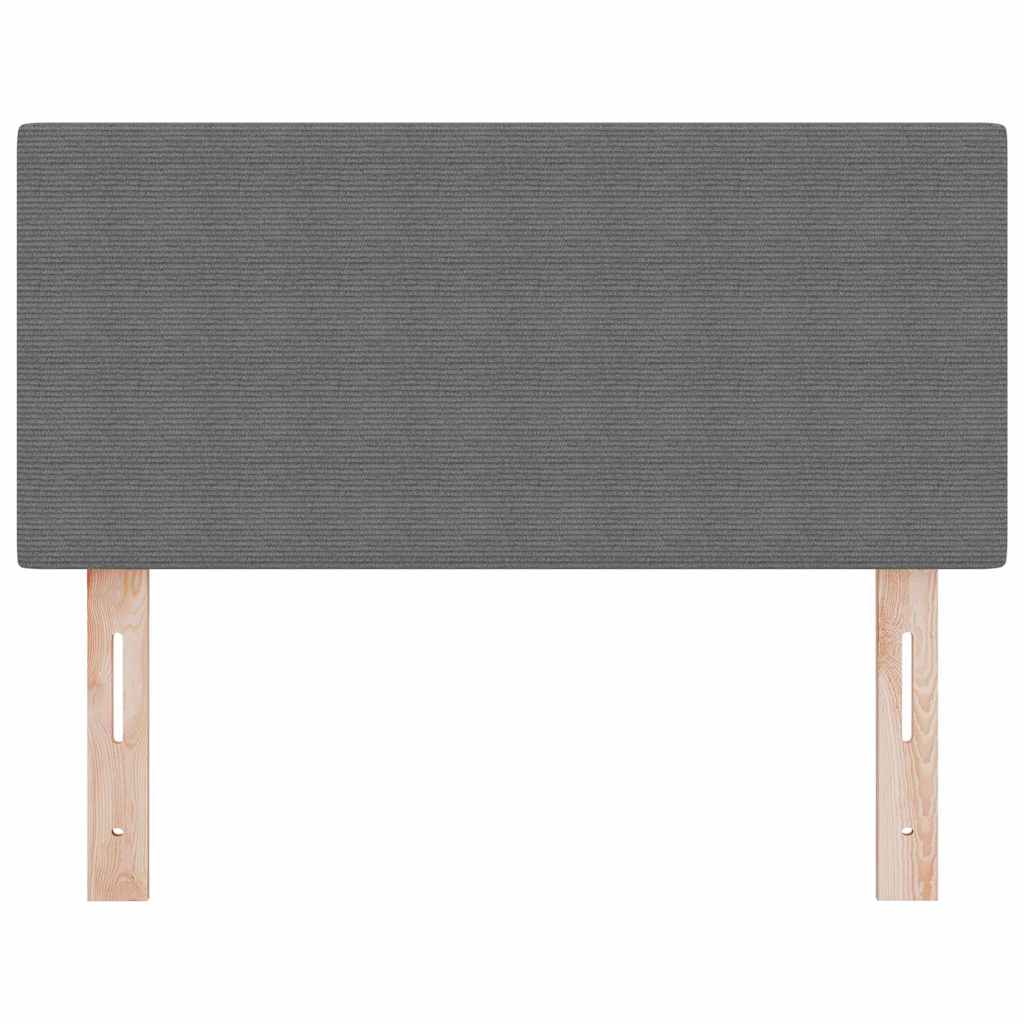 LED Kopfteil mit LED-Lichtleisten Hellgrau 80 cm Cordstoff