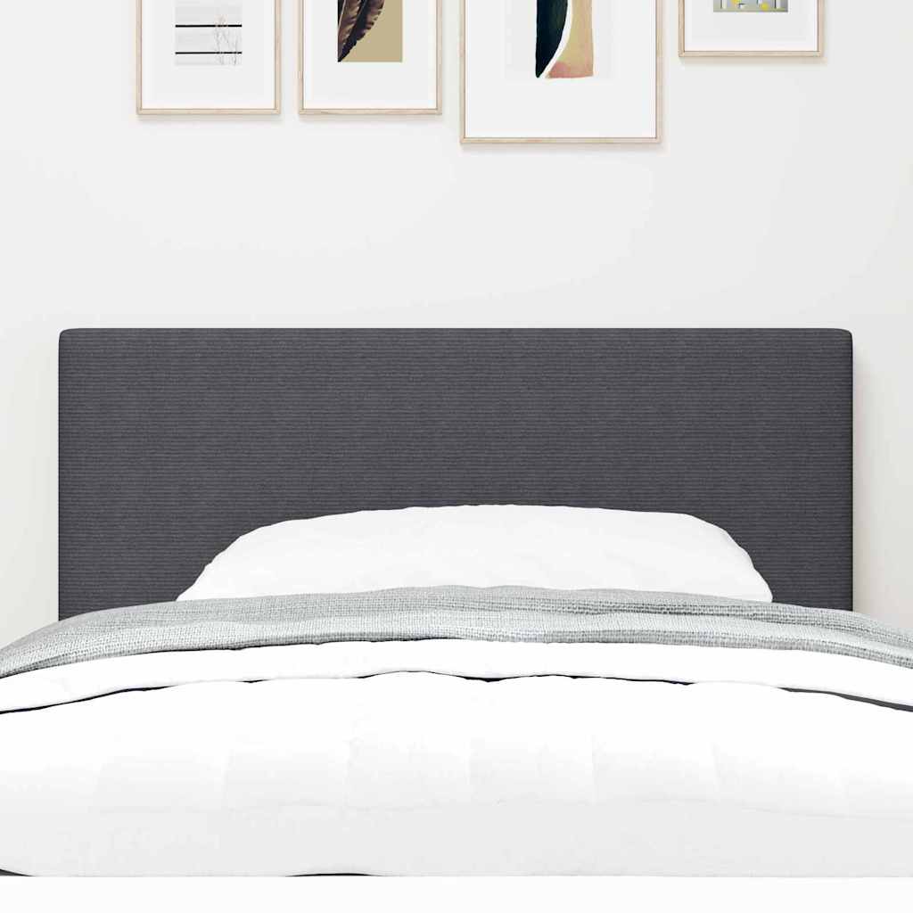 LED Kopfteil mit LED-Lichtleisten Dunkelgrau 80 cm Cordstoff