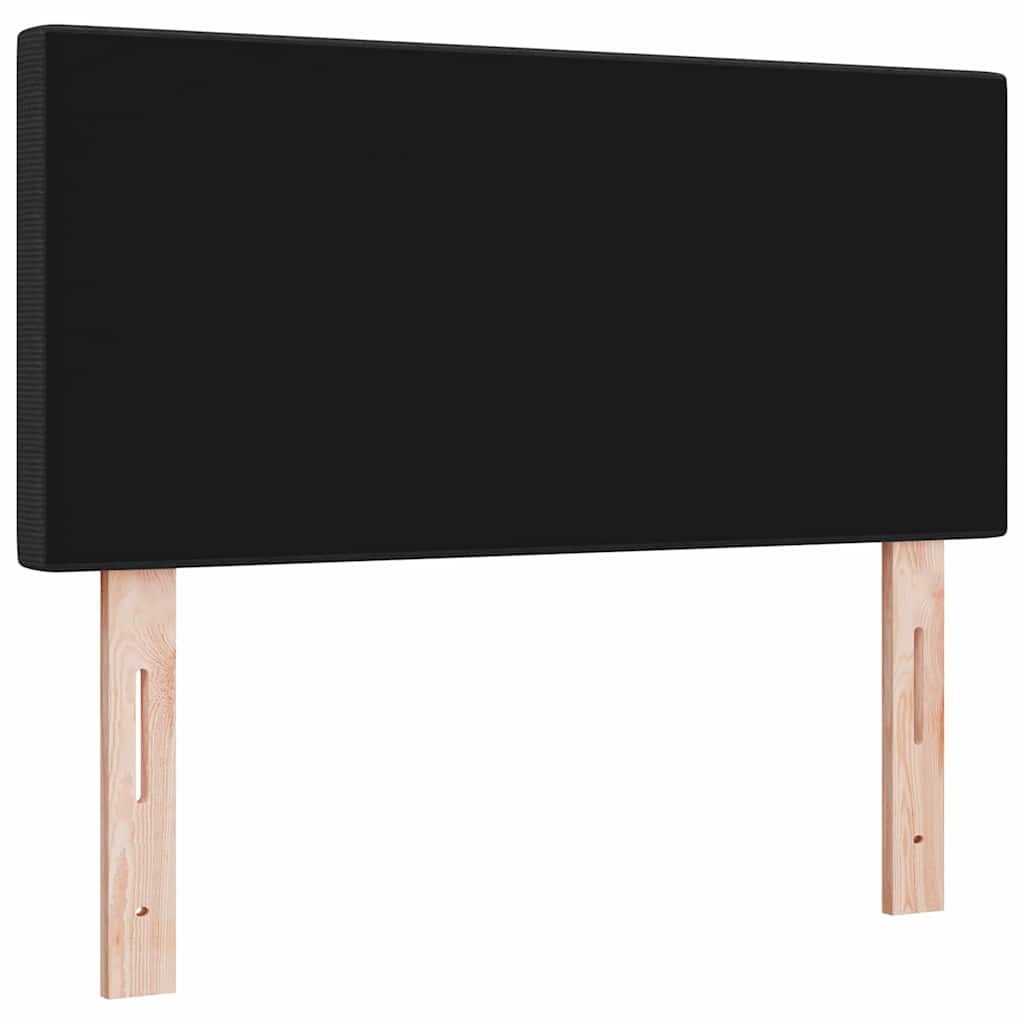 LED Kopfteil mit LED-Lichtleisten Dunkelgrau 80 cm Cordstoff