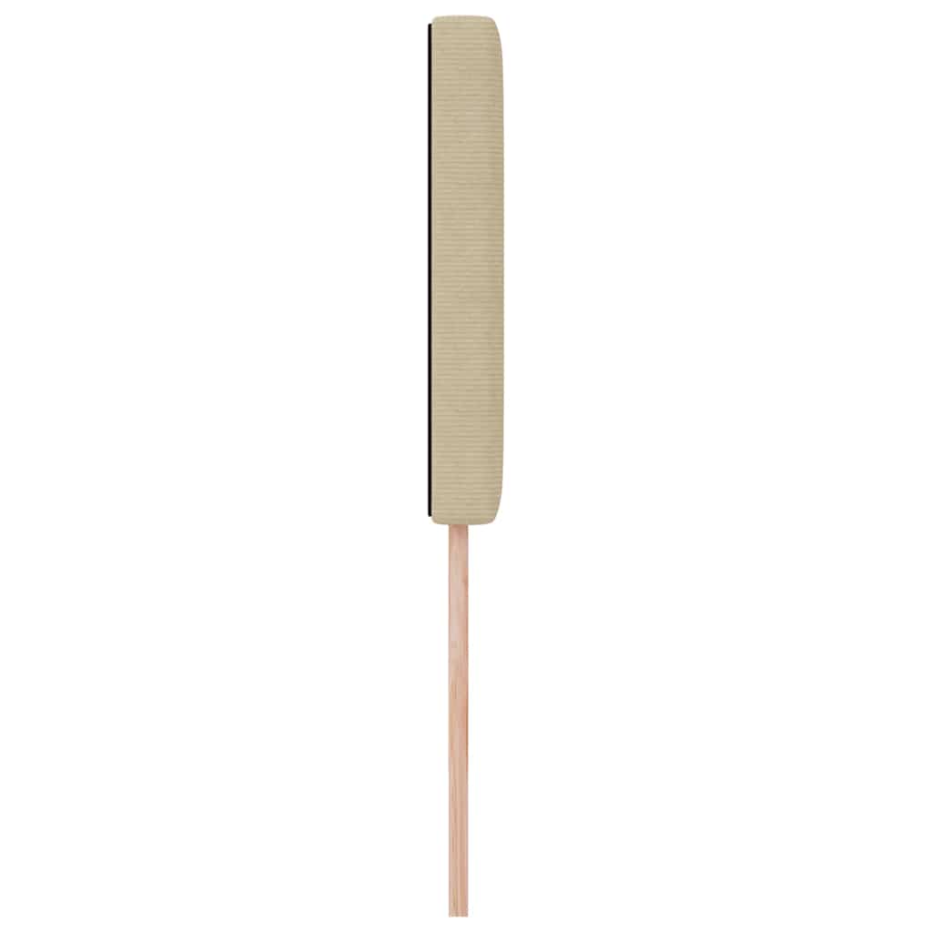 LED Kopfteil mit LED-Lichtleisten Grau-Grün 80 cm Cordstoff