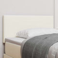 LED Kopfteil mit LED-Lichtleisten Creme 100 cm Cordstoff