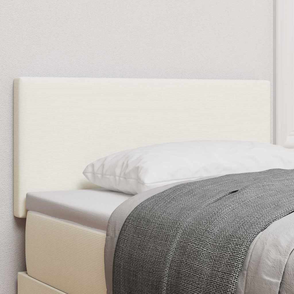 LED Kopfteil mit LED-Lichtleisten Creme 100 cm Cordstoff