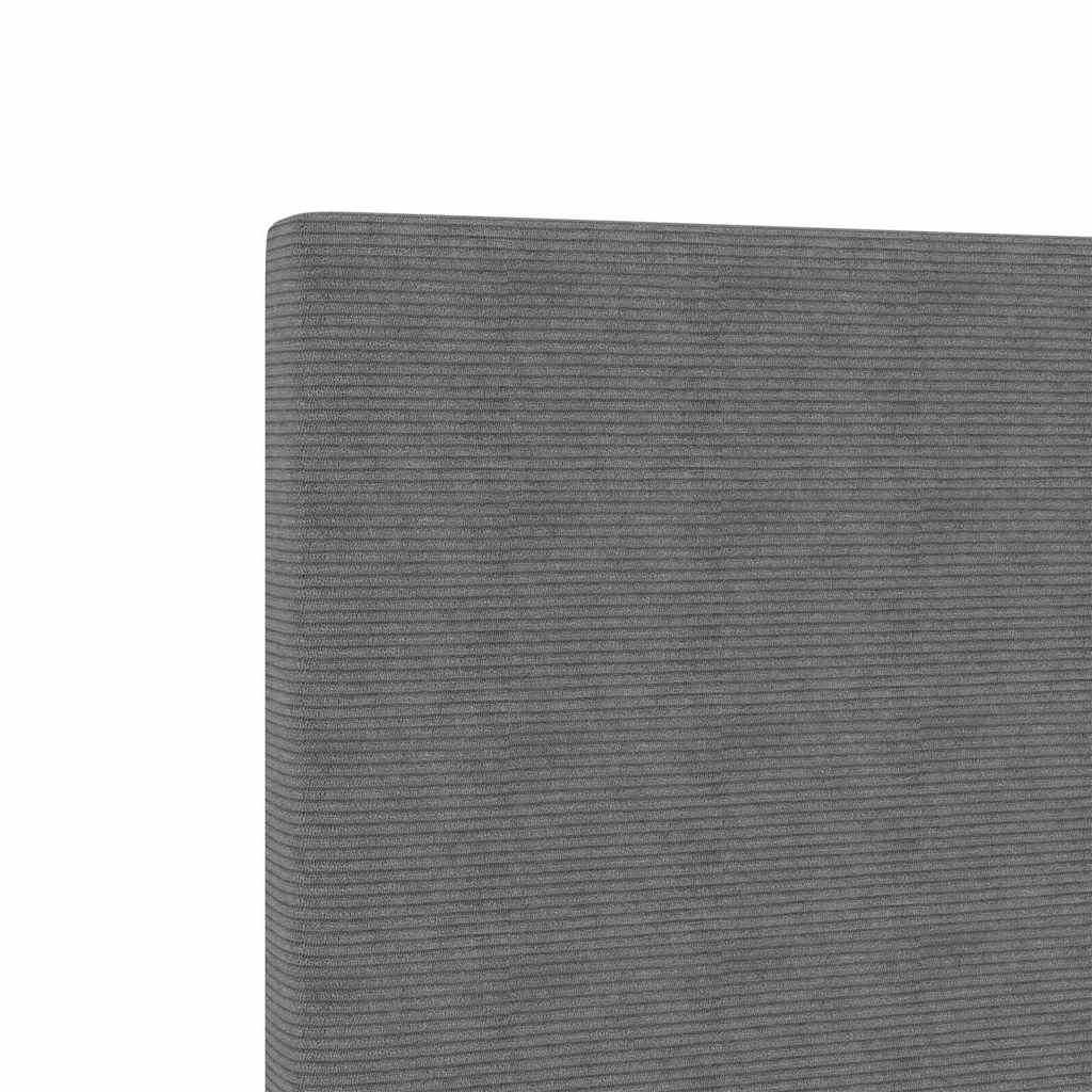 LED Kopfteil mit LED-Lichtleisten Hellgrau 144 cm Cordstoff