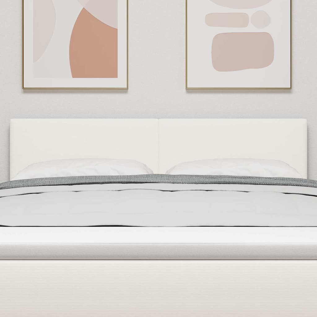 LED Kopfteil mit LED-Lichtleisten Creme 144 cm Cordstoff