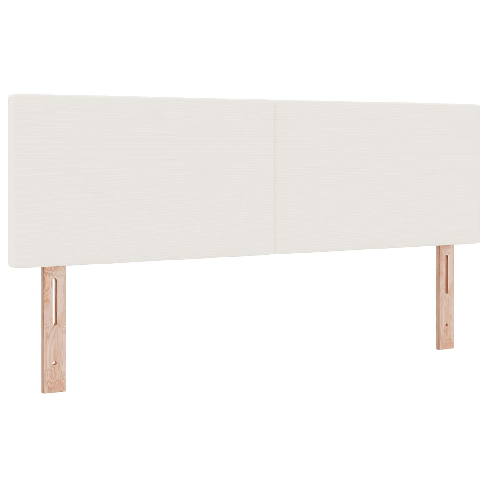 LED Kopfteil mit LED-Lichtleisten Creme 144 cm Cordstoff