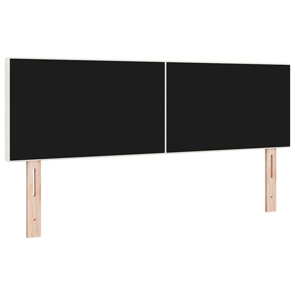 LED Kopfteil mit LED-Lichtleisten Creme 144 cm Cordstoff