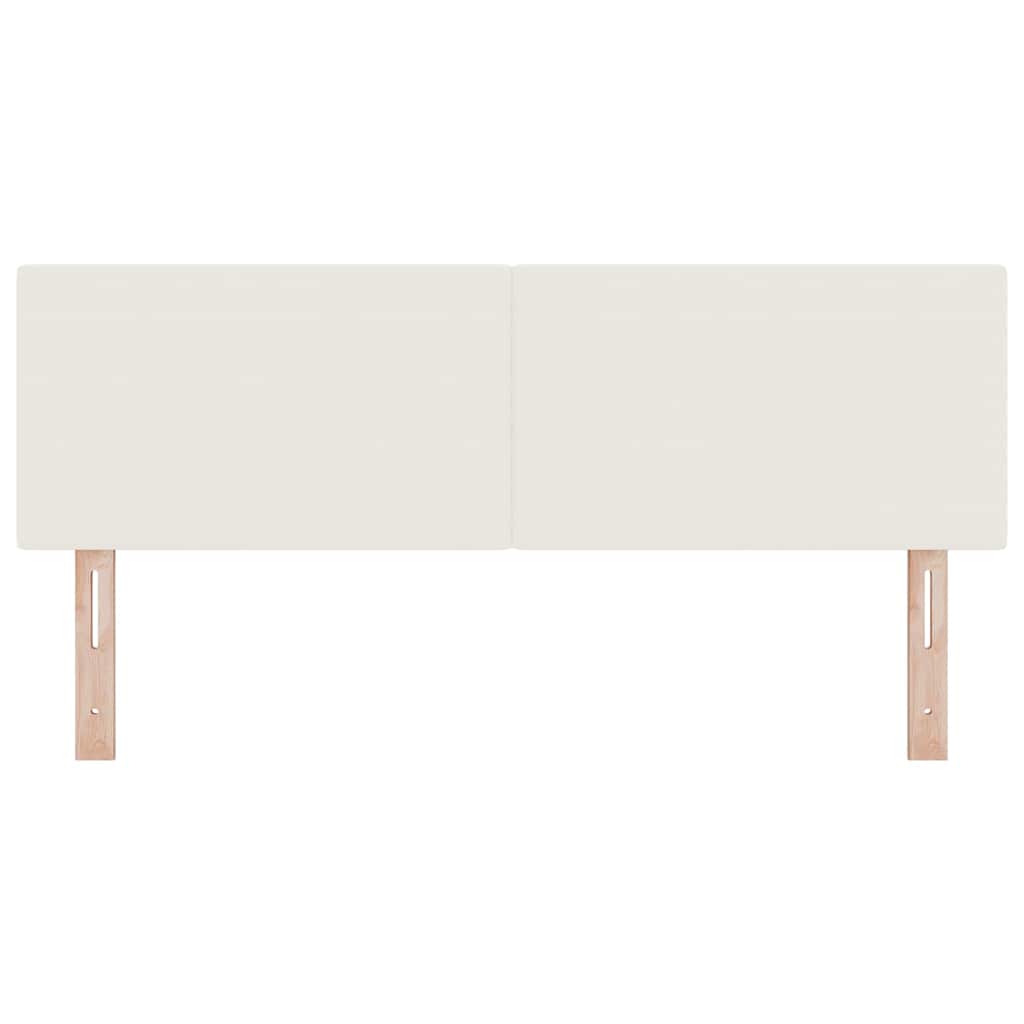 LED Kopfteil mit LED-Lichtleisten Creme 144 cm Cordstoff