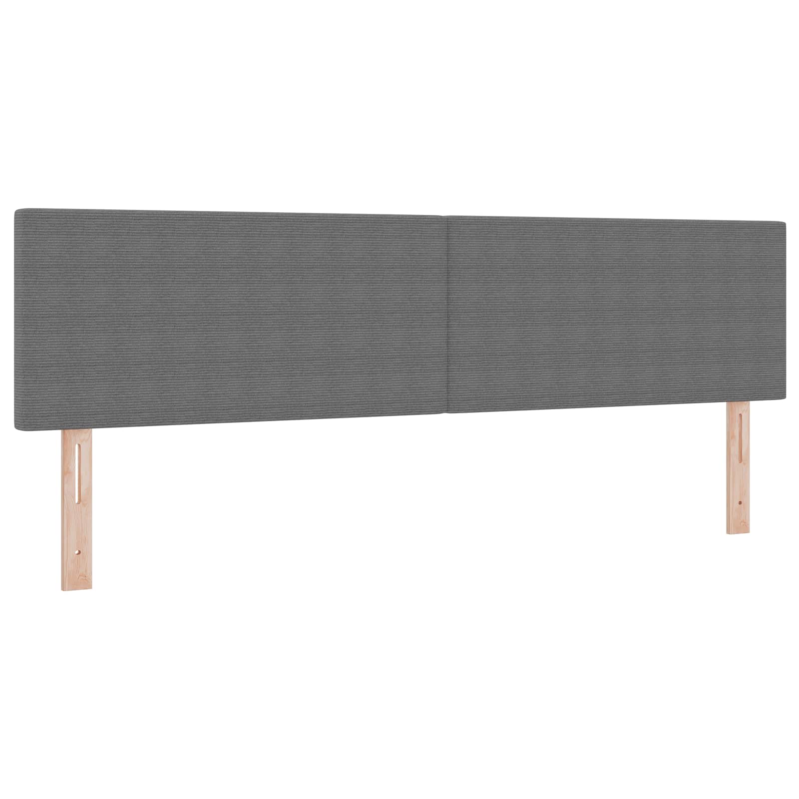 LED Kopfteil mit LED-Lichtleisten Hellgrau 180 cm Cordstoff