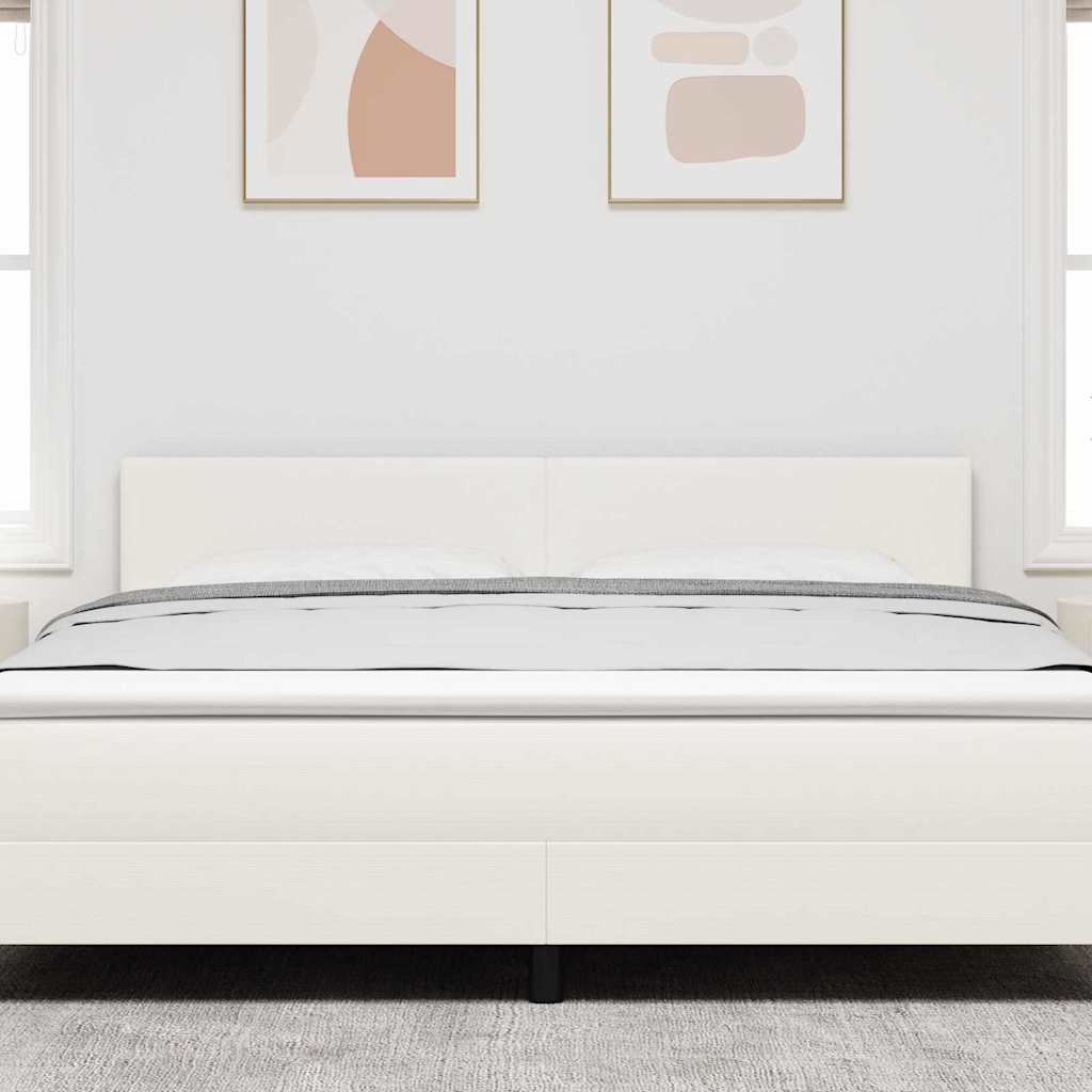 LED Kopfteil mit LED-Lichtleisten Creme 180 cm Cordstoff