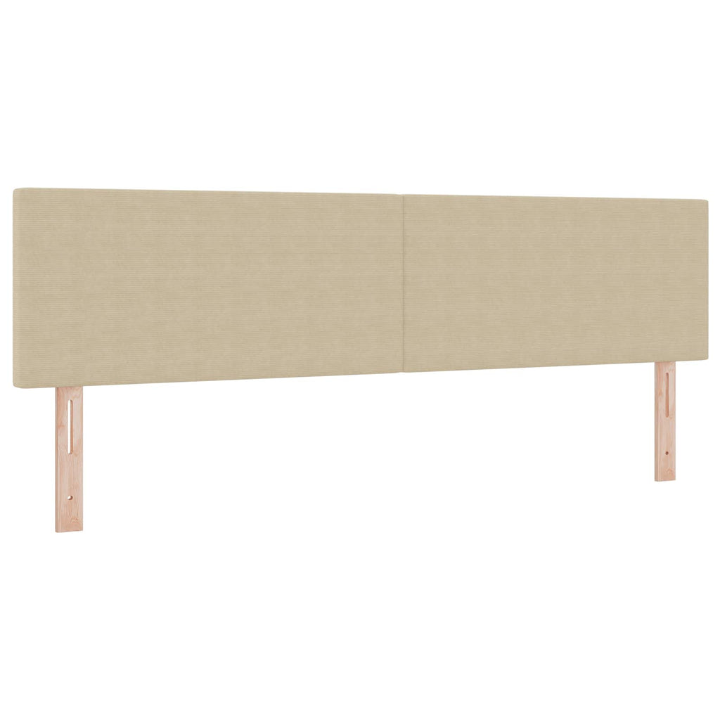 LED Kopfteil mit LED-Lichtleisten Grau-Grün 180 cm Cordstoff