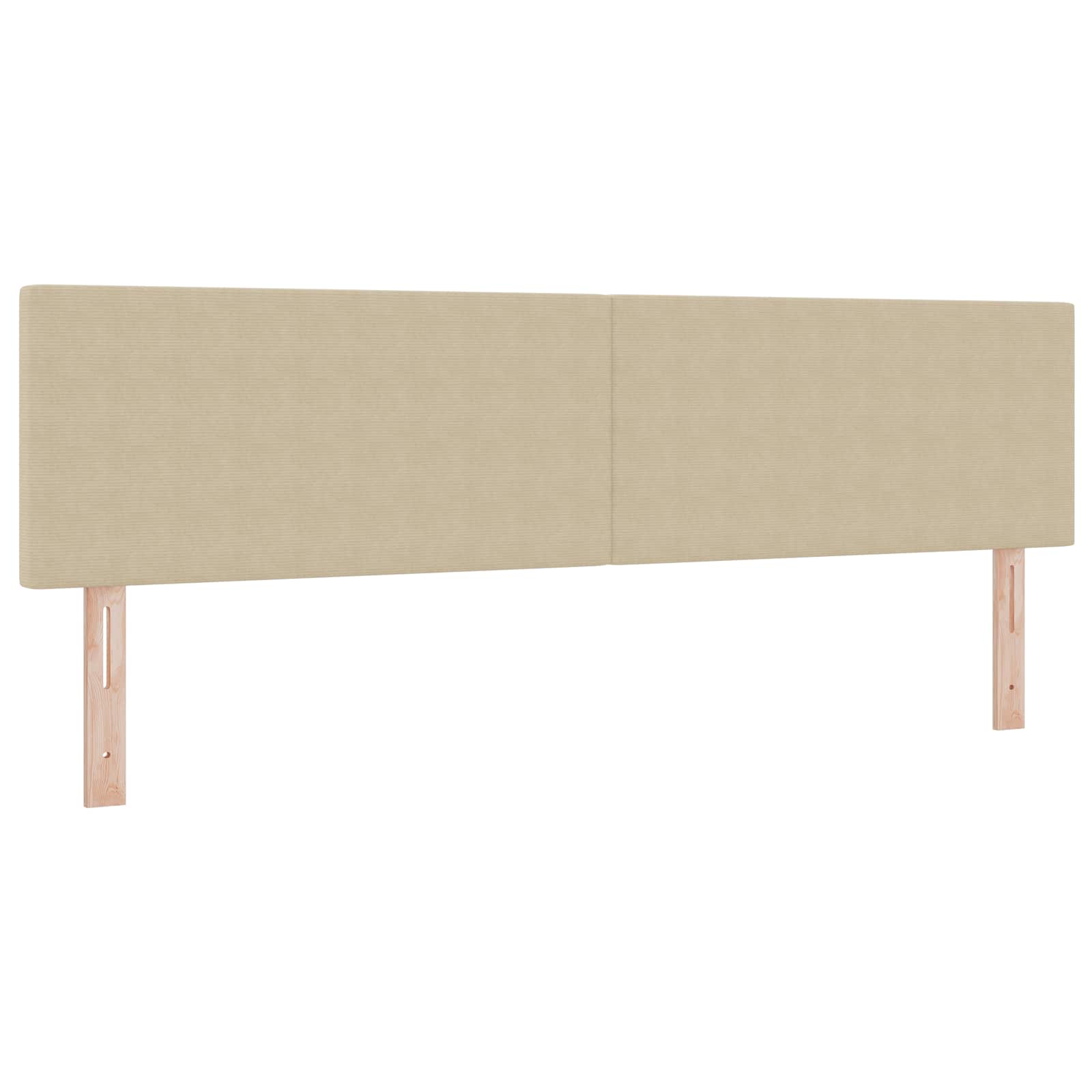 LED Kopfteil mit LED-Lichtleisten Grau-Grün 180 cm Cordstoff