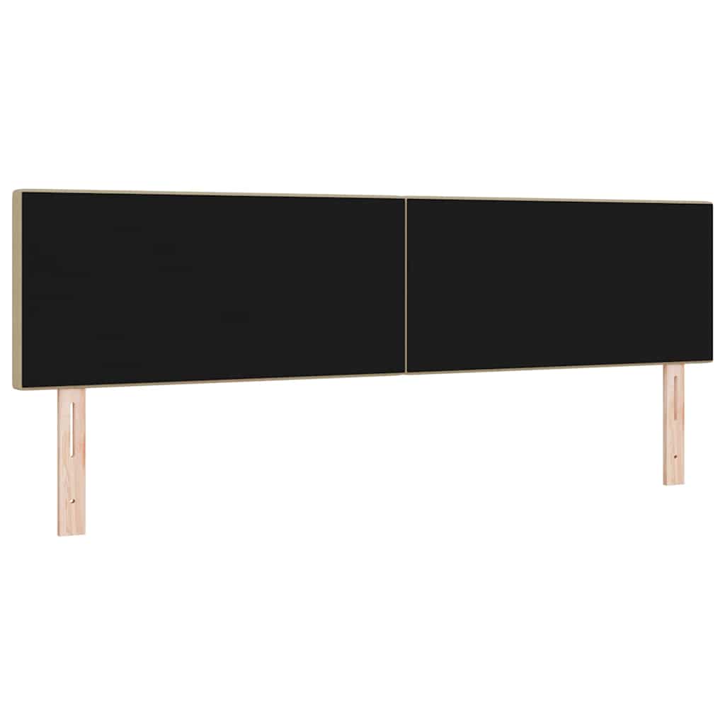 LED Kopfteil mit LED-Lichtleisten Grau-Grün 180 cm Cordstoff