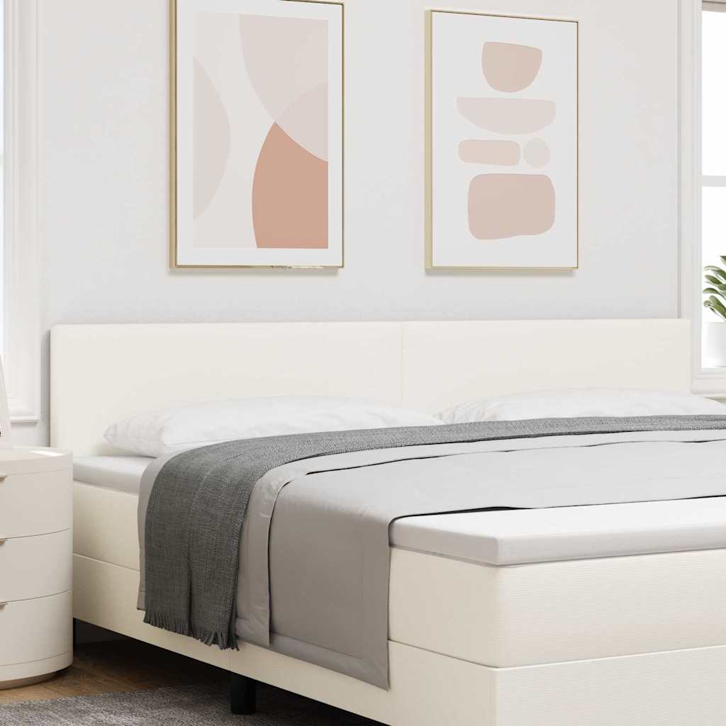 LED Kopfteil mit LED-Lichtleisten Creme 200 cm Cordstoff