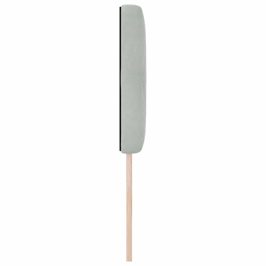 LED Kopfteil mit LED-Lichtleisten Hellgrau 80 cm Samt