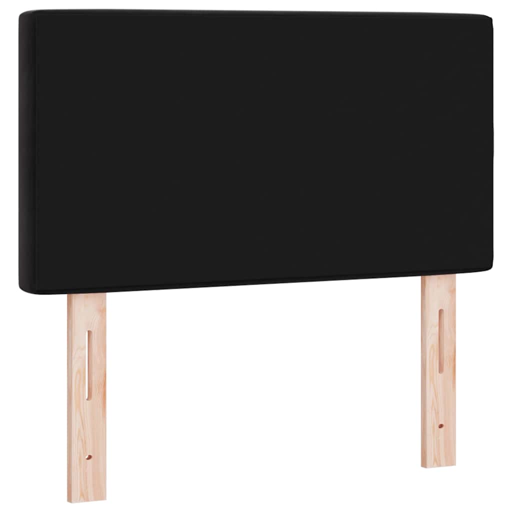 LED Kopfteil mit LED-Lichtleisten Schwarz 80 cm Samt