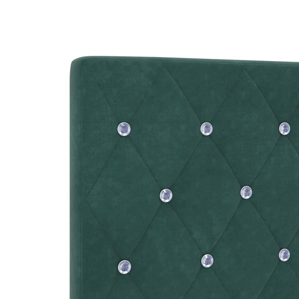 LED Kopfteil mit LED-Lichtleisten Dunkelgrün 80 cm Samt