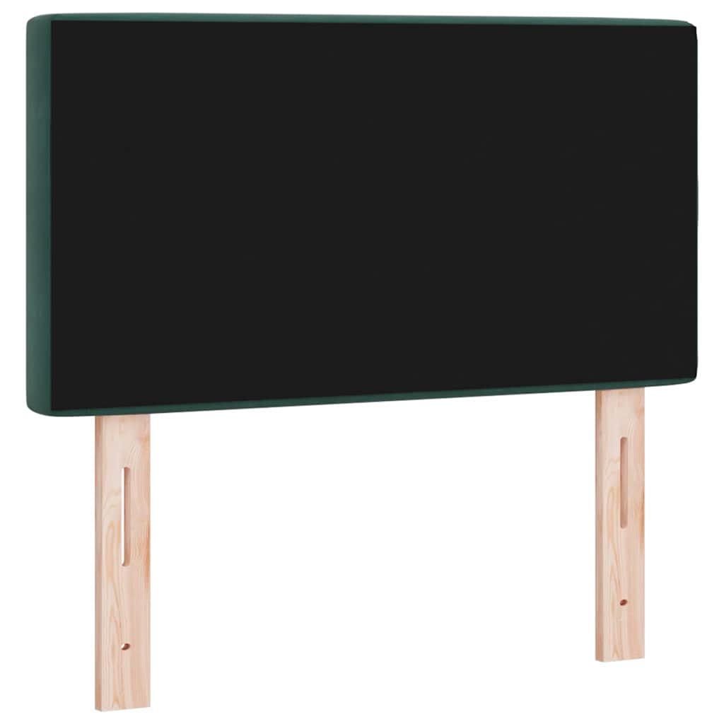 LED Kopfteil mit LED-Lichtleisten Dunkelgrün 80 cm Samt