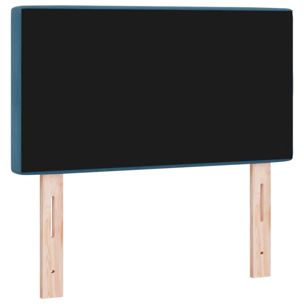 LED Kopfteil mit LED-Lichtleisten Dunkelblau 80 cm Samt