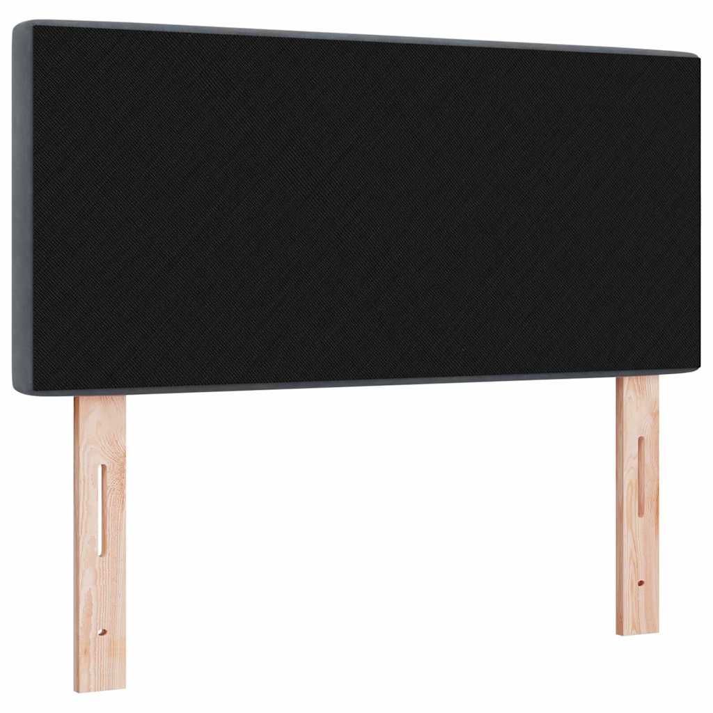 LED Kopfteil mit LED-Lichtleisten Dunkelgrau 90 cm Samt