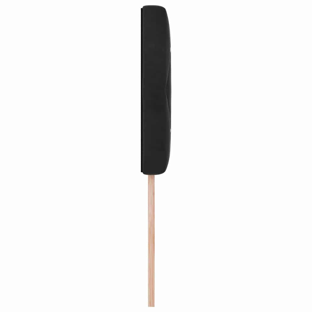 LED Kopfteil mit LED-Lichtleisten Schwarz 90 cm Samt