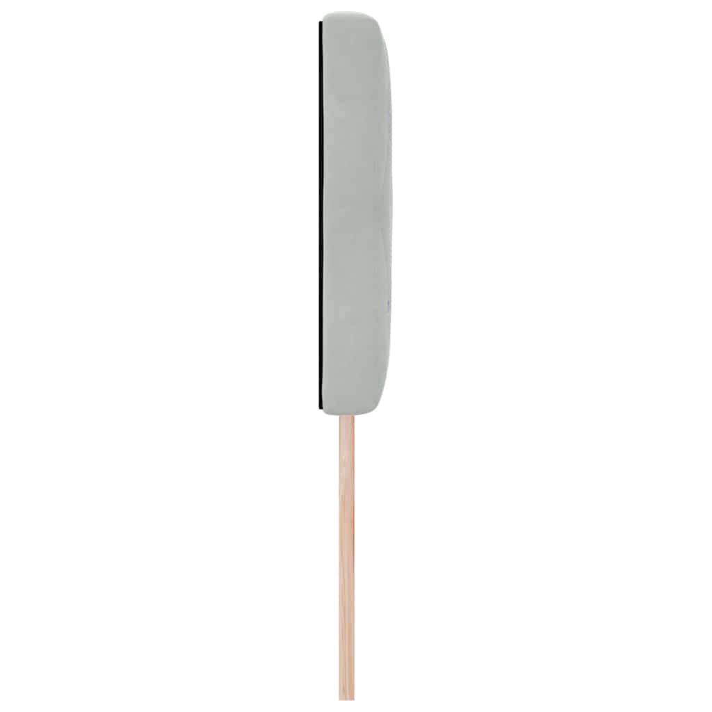 LED Kopfteil mit LED-Lichtleisten Hellgrau 144 cm Samt