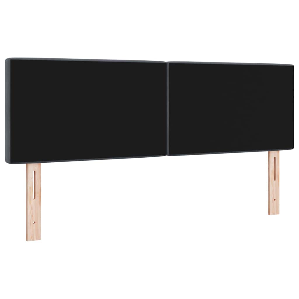LED Kopfteil mit LED-Lichtleisten Dunkelgrau 144 cm Samt