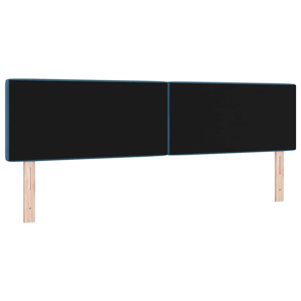 LED Kopfteil mit LED-Lichtleisten Dunkelblau 180 cm Samt